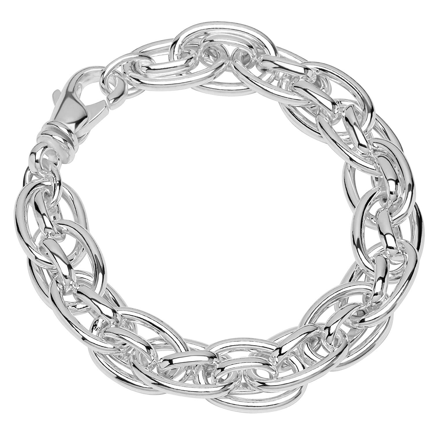 NKlaus bracelet 925 sterling silver 22cm designer chain ladies designer bracelet chain new 12709