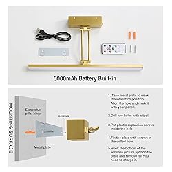 FUNCHDAY Wireless Picture Light,5000mAh Battery