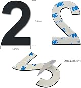 Ywonoby 3 Inch Stainless Steel House Numbers Black 2 Pack Self Adhesive view 4