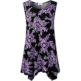 LARACE Womens Plus Size Tank Tops Summer Sleeveless Shirts Casual Loose Tunic Blouses