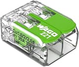 WAGO 221-422 Green Range 2-Wire 4 mm² 2-Pole Lever Splicing Connector - 100 pk