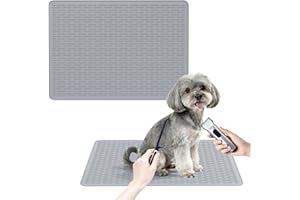 Wiojtry Dog Grooming Table Mat, (19.9 x 27.8 inch) Dog Grooming Table Mat Pad Non-Slip, Pet Grooming Table Mat for Grooming D