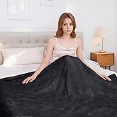 Electric Heated Blanket 72"x84" Full Size - Flannel & Sherpa Fabric Dual-Sided, 6 Heat Settings & 1-10 Hours Auto Off, Soft & Cozy Warming Throw for Home, Office, or Bed, Machine Washable, Iron Gray