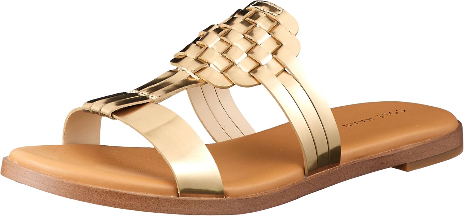 Amazon.com | Cole Haan Findra Woven Sandal Signature Gold 7 | Sandals