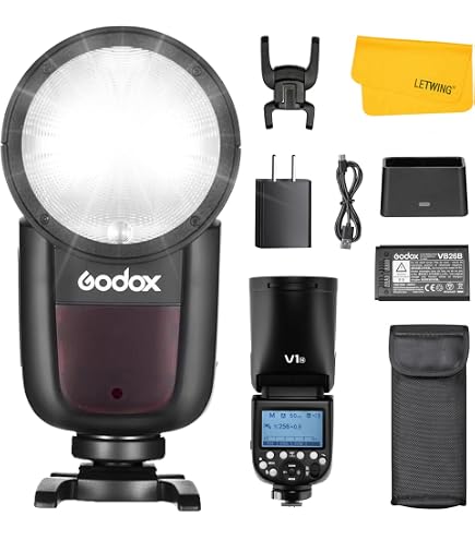 Amazon.com : Godox V1 V1-N Round Head Camera Flash for Nikon, 76Ws