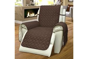 RBSC Home 23 Inch Recliner Cover -Brown Waterproof Anti-Slip Small Recliner Cover for Dogs Cats Washable Protector (23" Coffee)