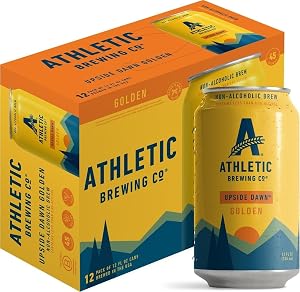 Athletic Brewing Company Craft Non Alcoholic Beer, Golden With Honey & Citrus Notes, Pair With Pizza or Salad, Vegan, Low Cal