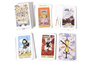 Banquiura Tarot Cards -Adventure time Tarot Deck, 78 Tarot Cards, Pocket Edition Tarot Cards for Beginners Divination Tools,Size 4.06" x 2.36"