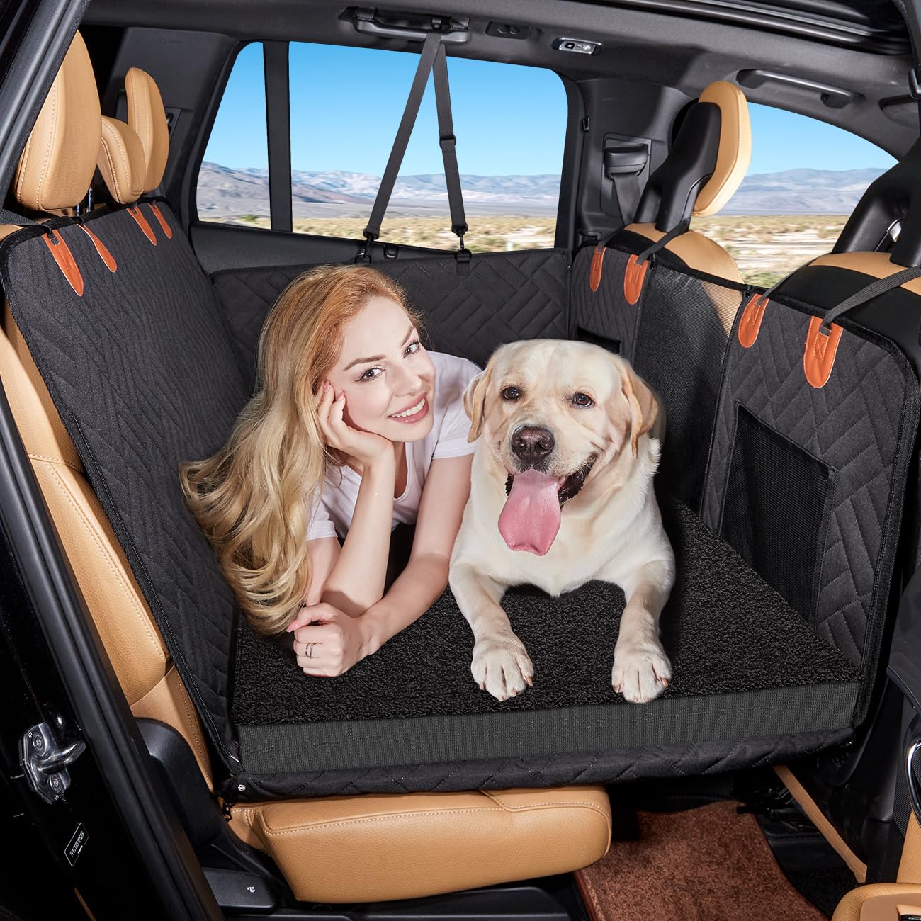 Photo 1 of YJGF Washable Dog Bed for Back Seat Extender,Removable Waterproof Dog Bed for Seat Cover for Back Seat,Pet Hammock for Car,Pet Cover for Dogs