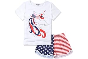 Jxstar Pajamas Sets for Girls Unicorn Pjs Little Kids Summer Cotton Sleepwear …