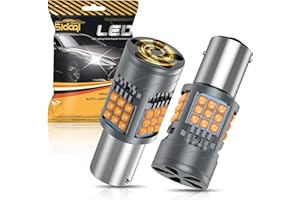 Sidaqi 1157 LED Bulb Amber CANBUS Error Free 6000LM 36SMD 7528 LED Turn Signal Bulb 2357 Built-in Load Resistor Anti Hyper Flash for Front Rear Turn Signal Light-2PCS