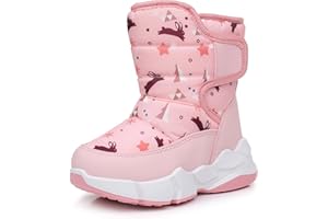 Ahannie Kids Toddler Snow Boots Boys Girls Winter Boots Insulated Warm Outdoor Shoes(Toddler/Little Kid)