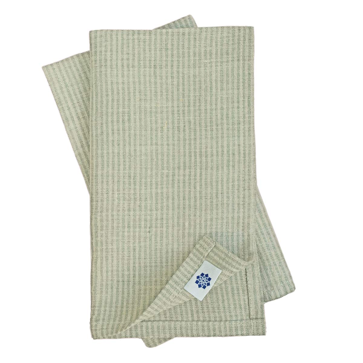 Set of 4 Linen & Cotton Napkins VITUS, 100% Linen - 42 x 42cm (16.8'' x 16.8''), Striped