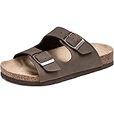 FITORY Boys Girls Glitter Slide Sandals, Cork Slipper with Adjustable Straps for Little Kid/Big Kid