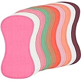 Sublaga 10Pcs Muslin Baby Burp Cloths Sets for Unisex, 20X10 Inches Burp Rags Cotton Burping Clothes for Newborn, Baby Girls and Boys
