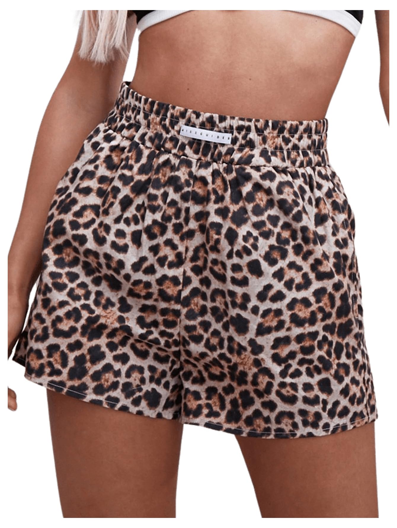 Milumia Women's Leopard Print Y2K Crop Jacket With Faux Fur Trim - 2000s Style Clubwear