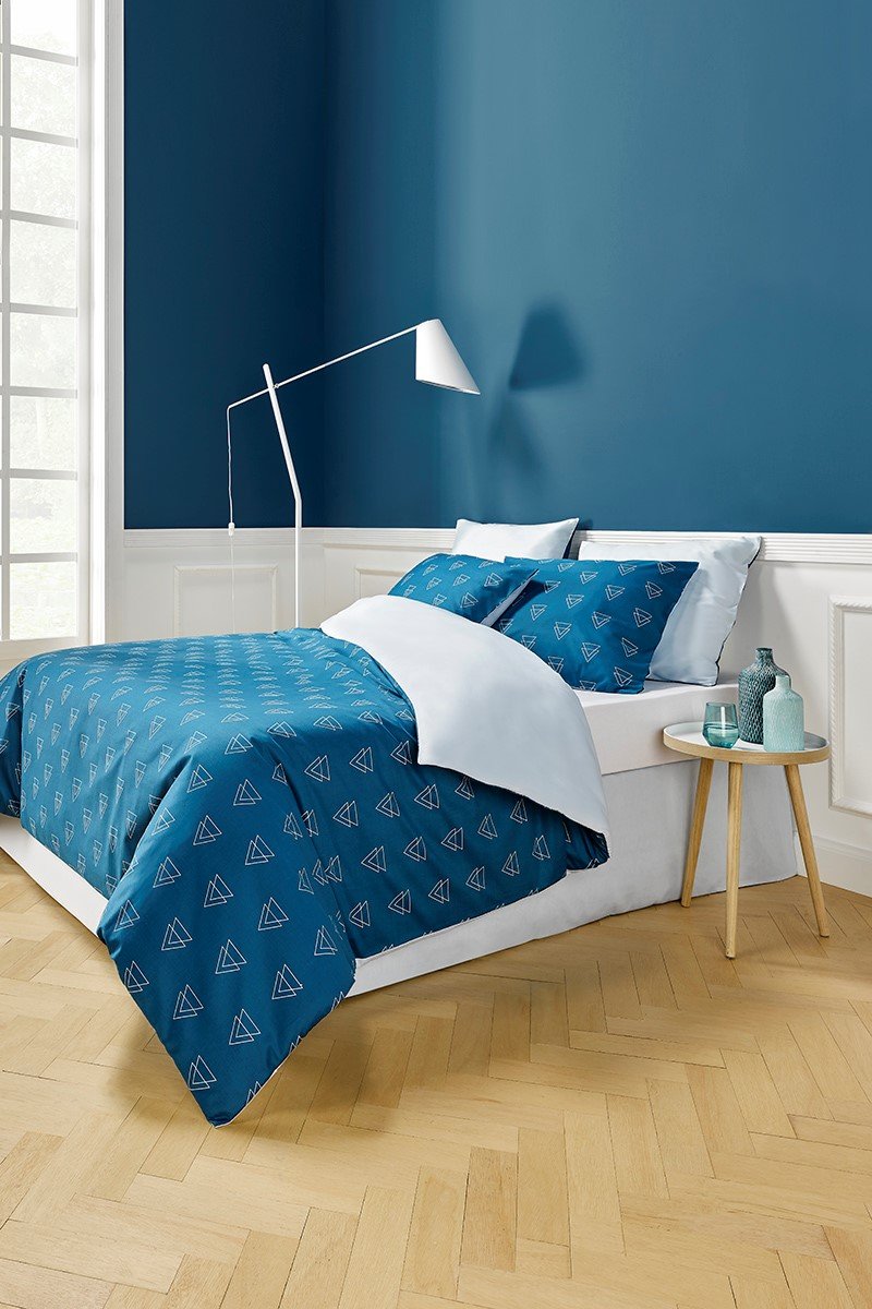 De Witte Lietaer Duvet Cover and Pillowcase Set, Cotton, Blue, King