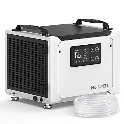 Moiswell 70 Pints Commercial Dehumidifier with Pump, Portable Crawl Space Dehumidifiers for Basement and Home, Energy Star Efficient Certified, Automatic Defrost