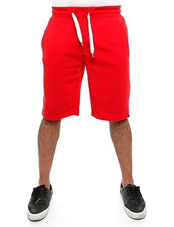 slim fit fleece shorts