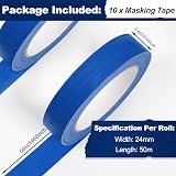 Northern Brothers Masking Tape 24mm x 50m Blue Decorators Tape 10 Rolls view 2