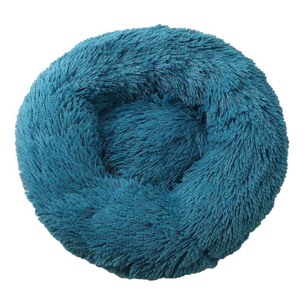 WINS Dog bed plush small donut cat bed pet cushions cat marshmallow bed fluffy dog beds mattress washable Blue