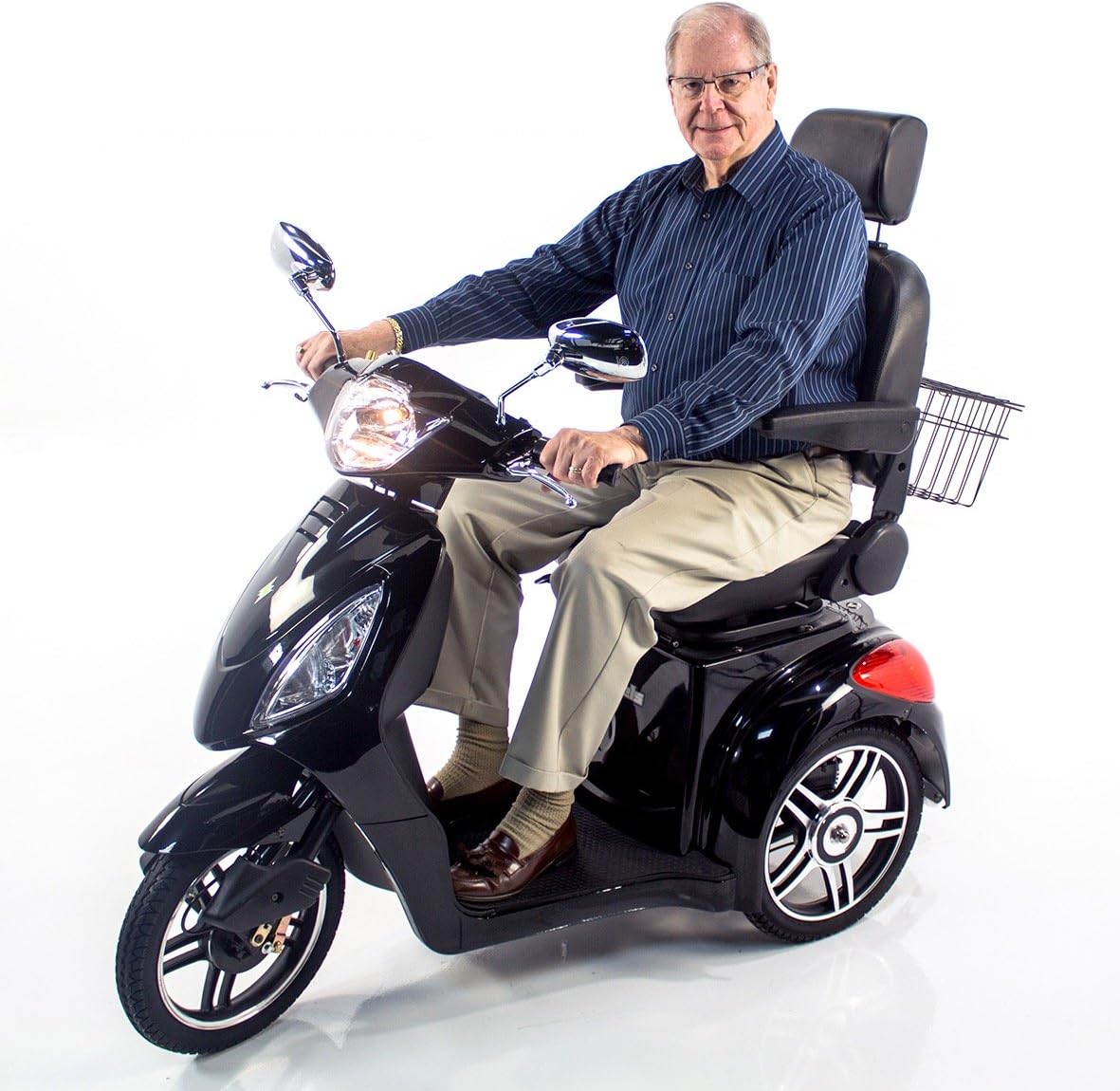 E-Wheels EW-36 High Power Fast 3 Wheel Mobility Scooter (Black): Health & Personal Care