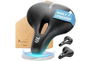 YOUNGDO Waterproof Bike Saddle with Memory Foam, Comfort Bicycle Saddle Seat Cushion Universal Fit, Shock Absorbing fit Peloton Bike Mountain Bike Road Bike Exercise Bike for Men and Women