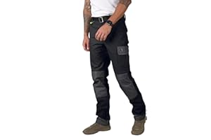 Ellobird Men's Construction Work Pant Double Knee Stretch Trousers Pants