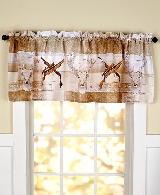 Amazon Com Hunting Rifles Deer Cabin Lodge Style Window Valance