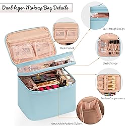 OCHEAL Large Makeup Bag, Double Layer Makeup