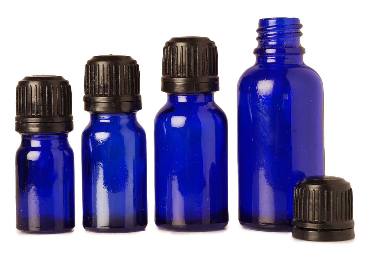 15 ml Cobalt Blue Glass Euro Dropper Bottles