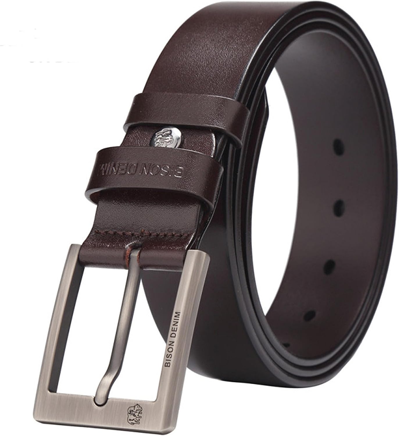 OnIn Fashion men Prom dress accessories Cowboy Genuine Leather Belts copper Pin Buckle mens belts N71015