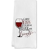 Cilrii Wine Kitchen Towels,Wine Lovers Hand Dish Towels Gifts for Women, for Women,Tea Towels for Kitchen Bathroom Decor 16 X 24