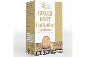 Herbs Botanica Dried Ginger Root Cut And Sifted for Teas, Tinctures and Infused oils. | Flavour India Spice, Food Grade, Non Irradiated, NON GMO | 1/2 Lb or 8 oz