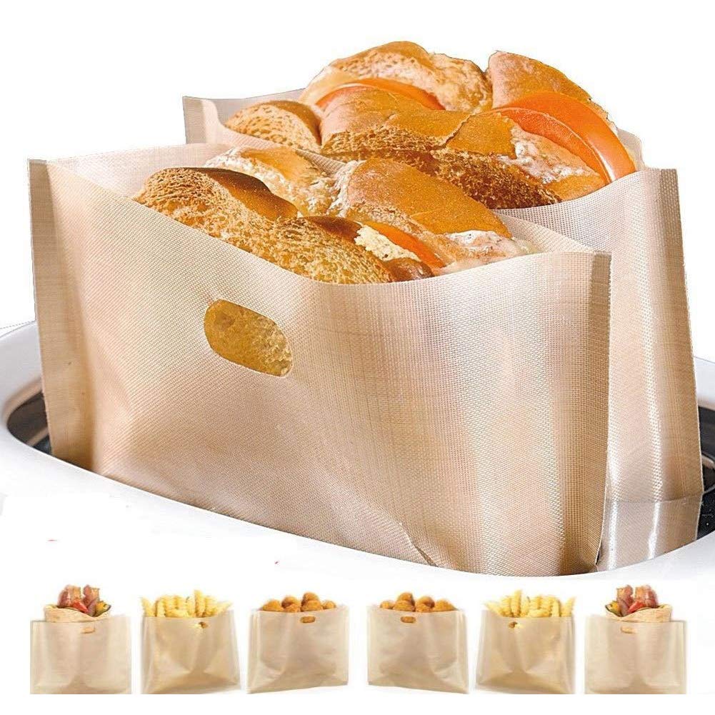 Photo 1 of Non Stick Toaster Bags Reusable and Heat Resistant Easy to Clean,Perfect for Grilled Cheese Sandwiches (10)