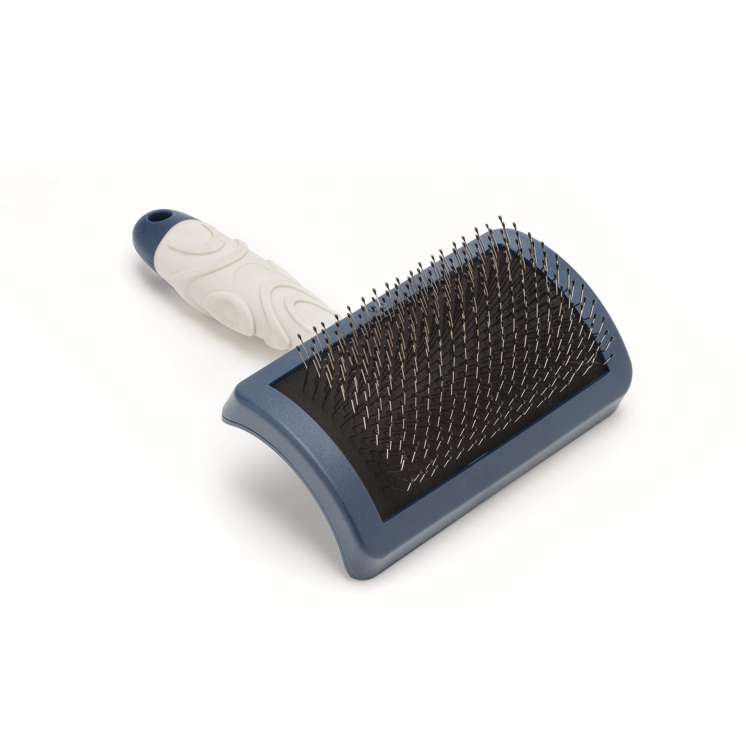 Mikki Dog, Puppy Grooming Curved Head Slicker Brush, Shedding tool, for Cockapoos, Labradoodles, Cavapoos and Golden Doodles, Blue, Grey,X-Small — image 1