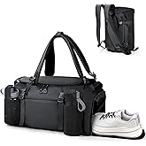Vuudh 3-in-1 Gym Bag – 36L Convertible Large-Capacity Fitness Backpack, Water-Resistant Travel Duffel with Shoe Compartment, Quick Access Pockets & Adjustable Straps