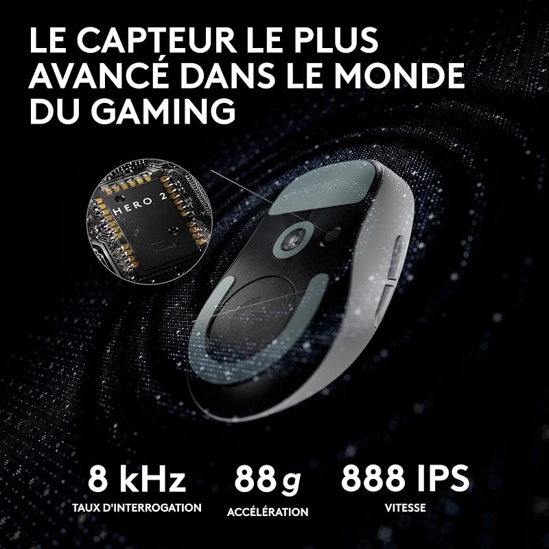 PRO X SUPERLIGHT 2, souris gaming sans fil, Est Europe - Blanc