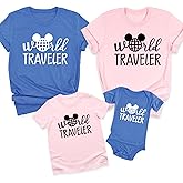 World Traveler Tee Shirt T-Shirt, Epcot World Traveler Shirt, Women Cute Earth Graphic T-Shirt, Family Vacation Tee, Girl Trip Shirt, Funny Vacation Shirt, Casual Trip Tee, Shirts Vacation White