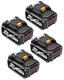 Amityke Battery for Makita 18V Battery 6.0Ah, 4Pack