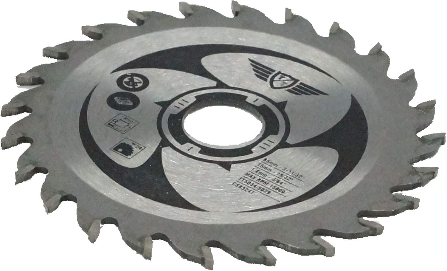 2 x TopsTools CS8524T_2 85mm 24T 15mm Bore TCT Saw Blades, Silver,Black - Image 3