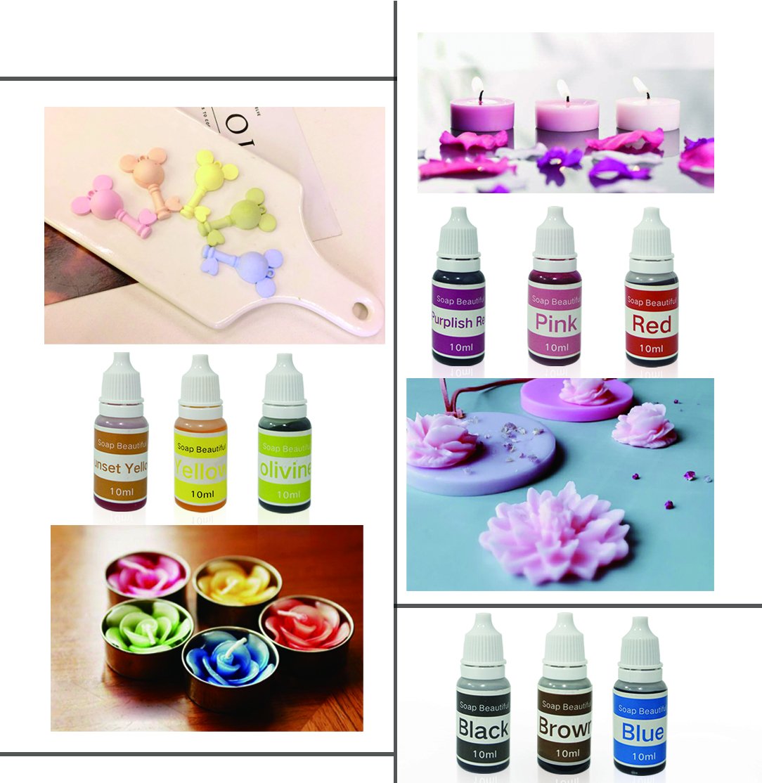 16 Colors Liquid Soap Dye Kit Food Grade Skin Safe, Vegan, GlutenFree
