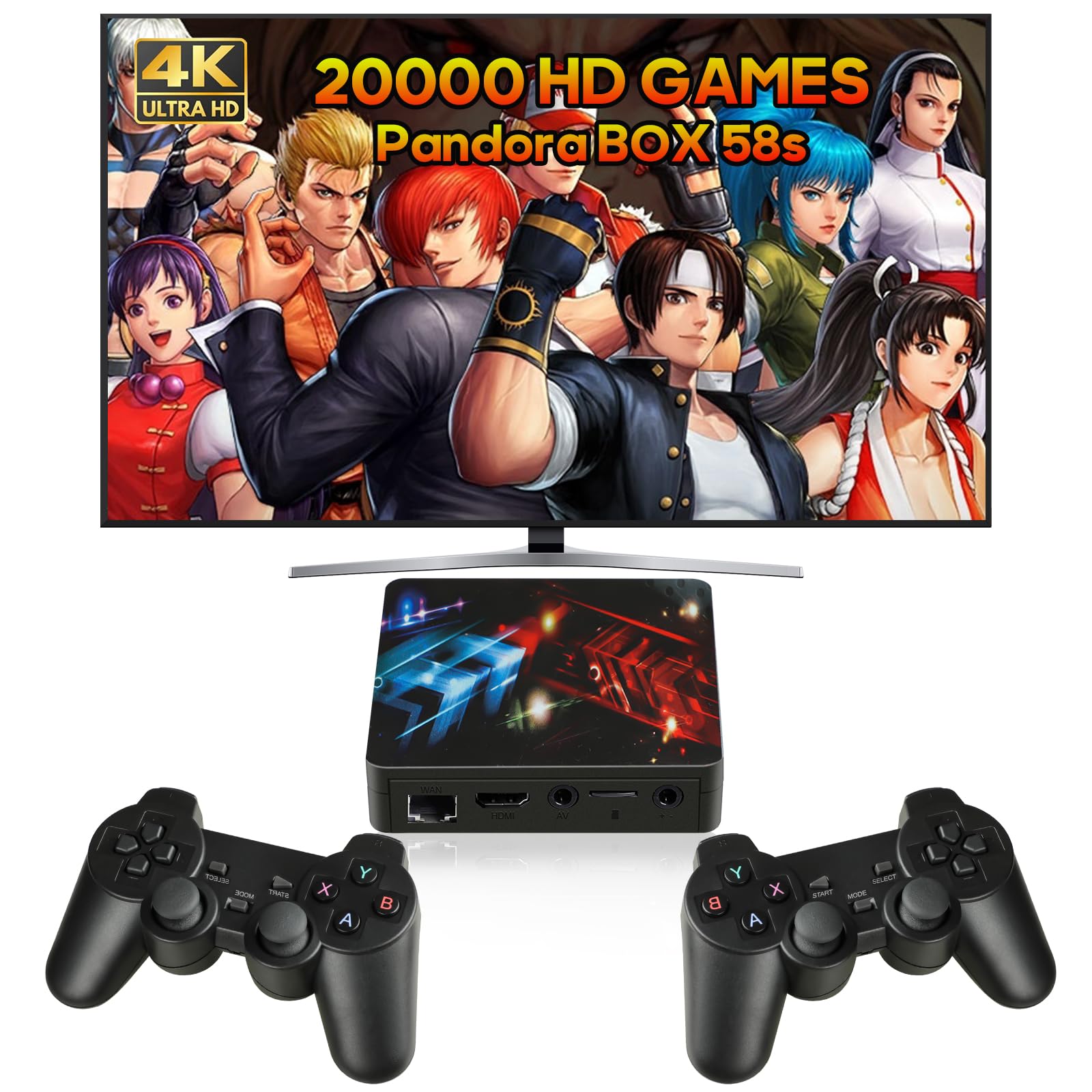 Photo 1 of Akaxi Arcade Game Box, Plug and Play Retro Game Console, Pre-installed with over 20,000 classic games, 4K HD Output?TV PC Projector, Supports Up to 4 Players, Search, Save, Hide, Favorites List
