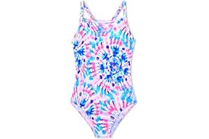 TENVDA Girls One Piece Swimsuits Sport Halter Swimwear Beach Bathing Suit