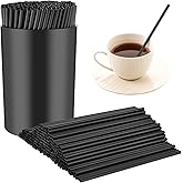 200 Pcs Black Coffee Stirrer and Holder Set Coffee Stir Sticks Coffee Stirrers Plastic Coffee Stir Stick Holder Black for Mixing Coffee Milk Cocktail Drinks Coffee Home Kitchen Party Supplies