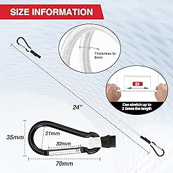 WORKPRO 24 Inch Bungee Cords with Hooks, 4 Pack
