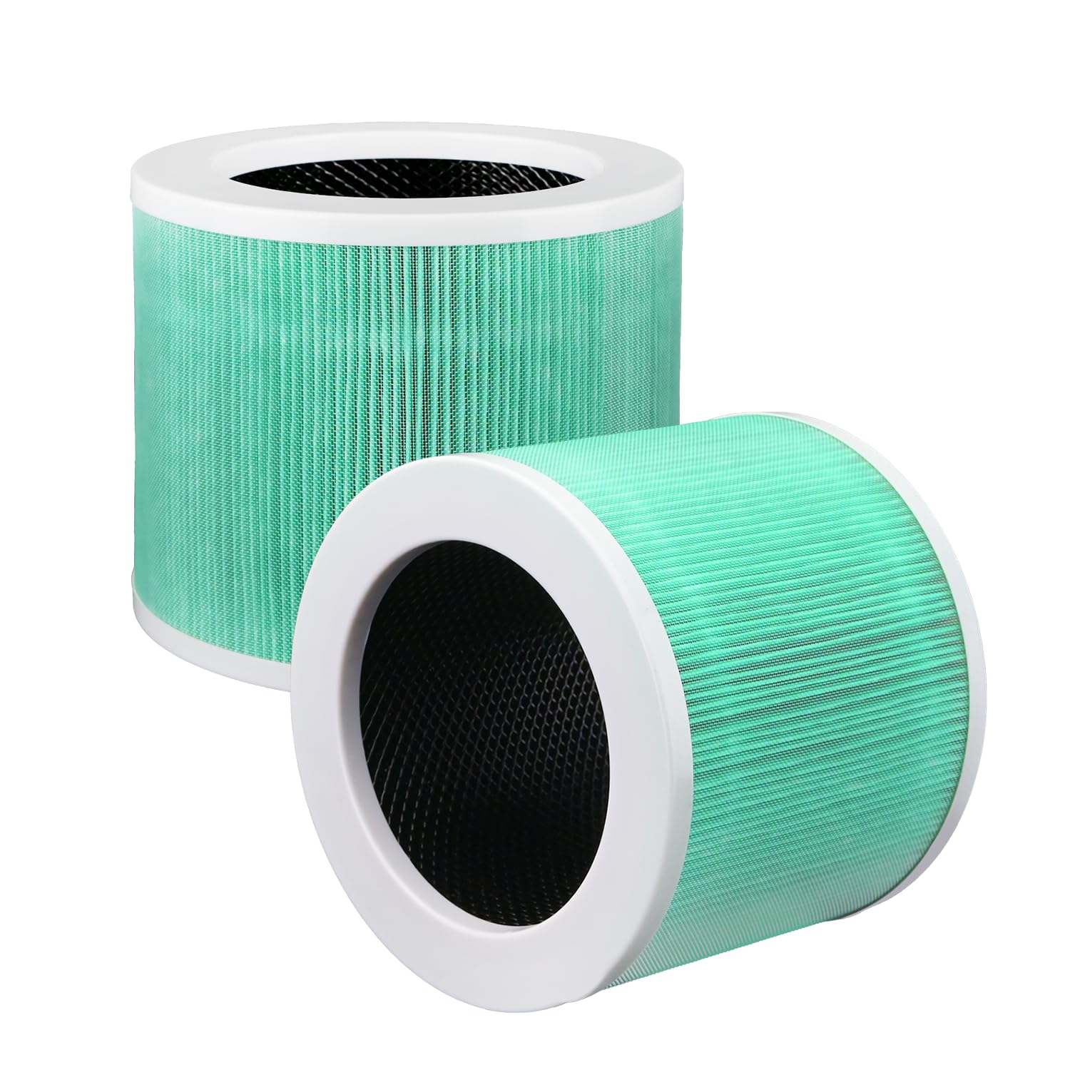 HY1800S & ZQA series Air Purifier Replacement Filter with 3-Stage Filtration System, H13 True HEPA Filter Replacement, Green, 2 Pack