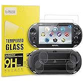Xahpower PS Vita 2000 Screen Protector, 9H Tempered Glass Front Screen Protector and HD Clear PET Back Screen Protective Film