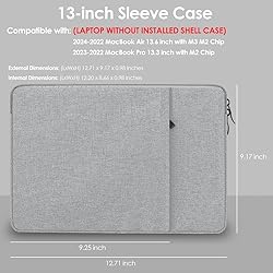 ProElife 13-Inch Laptop Sleeve Case for 2024-2022