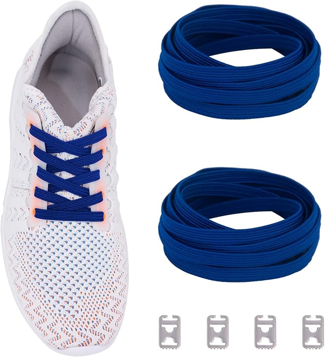 No Tie Shoelaces with Elastic Band and Stainless Steel Tabs